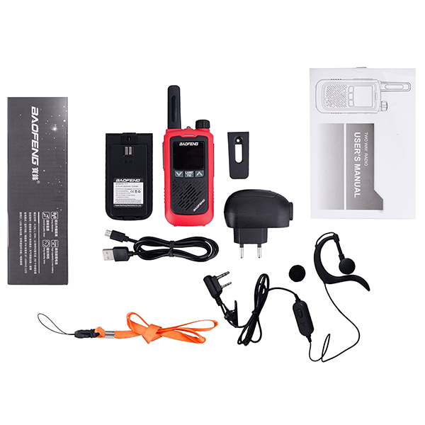 4-Baofeng BF-T17 portable wireless monitor (red) بیسیم مانیتوردار قابل حمل بائوفنگ BF-T17 (قرمز)