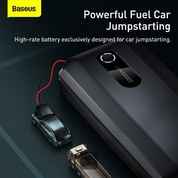 IMG_1582 پاوربانک و جامپ استارتر خودرو بیسئوس مدل CGNL020001 ظرفیت 20000mAh میلی آمپر