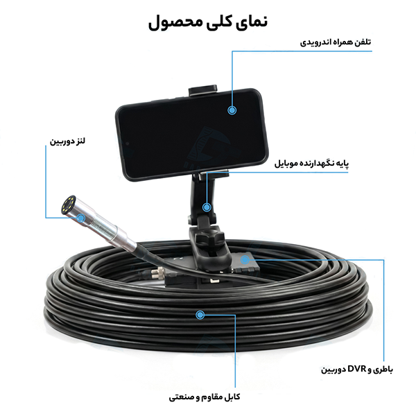 دوربین آندوسکوپی صنعتی شلنگی و بازرسی چاه و لوله