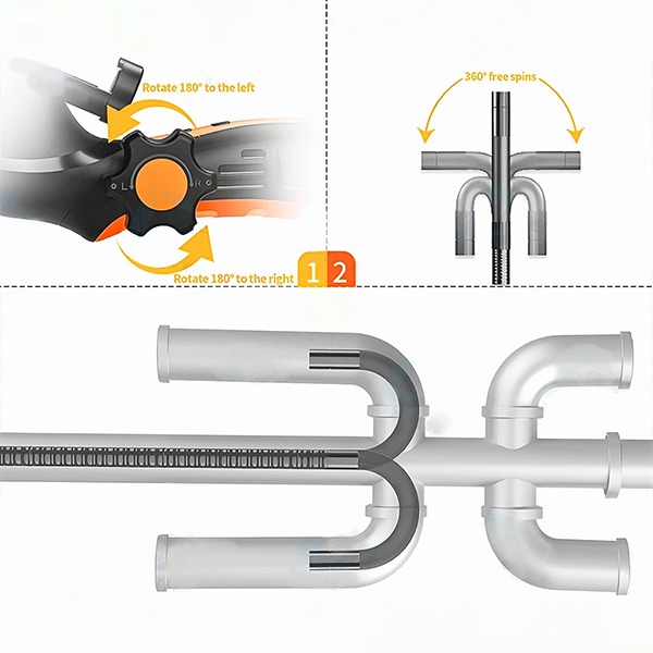 3-Wi-Fi endoscope camera and rotating head hose دوربین اندوسکوپی و شلنگی سر چرخشی وای فای