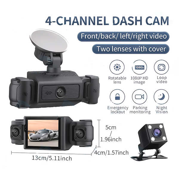 6-S7 model 4-lens 360-degree event recording camera دوربین ثبت وقایع 4 لنزه 360 درجه مدل S7