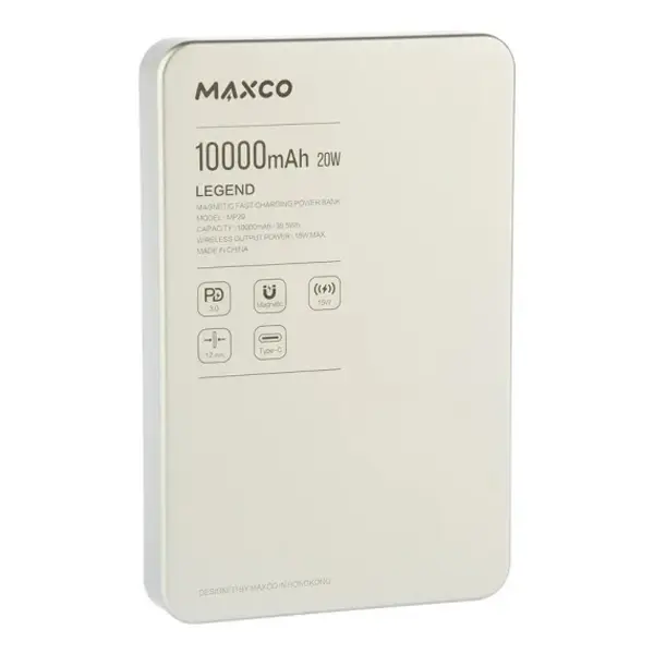 13-1 پاوربانک بی سیم MAXCO مدل MP29 ظرفیت 10000 میلی آمپر