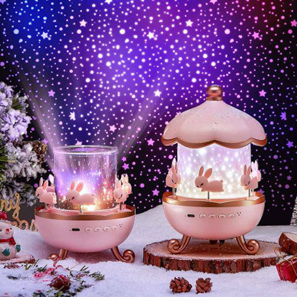 karosel1 چراغ خواب پروژکتور خرگوشی