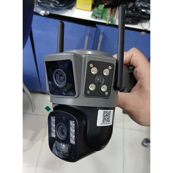 2-OKAM Mini Speed Dome Solar Camera, Two Lenses, Three Images, SIM Card دوربین مینی اسپیددام سولار دو لنز سه تصویر OKAM سیمکارتی