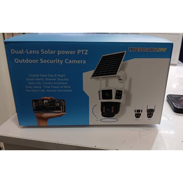 5-OKAM Mini Speed Dome Solar Camera, Two Lenses, Three Images, SIM Card دوربین مینی اسپیددام سولار دو لنز سه تصویر OKAM سیمکارتی