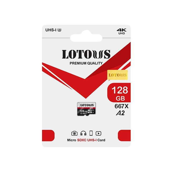 128 کارت حافظه 128گیگ microSDHC لوتوس استاندارد 10 مدل 667X