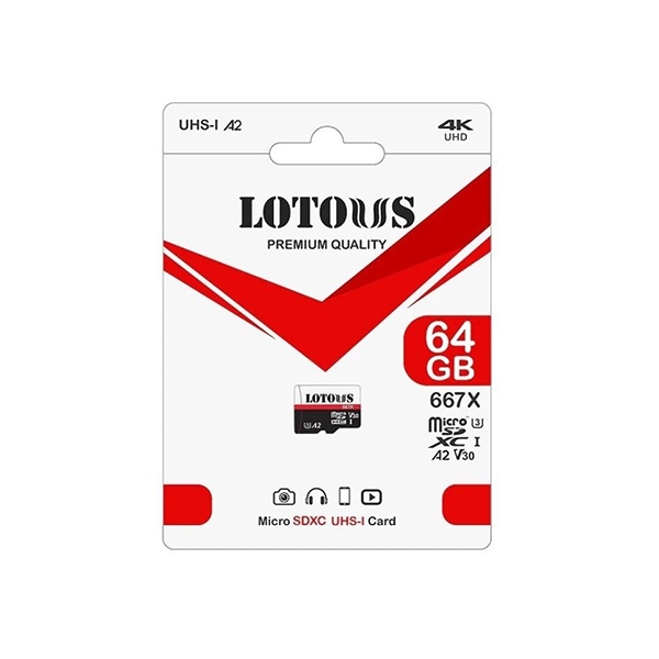 64 کارت حافظه microSDHC لوتوس استاندارد U3 A1 مدل 633X ظرفیت 64 گیگابایت