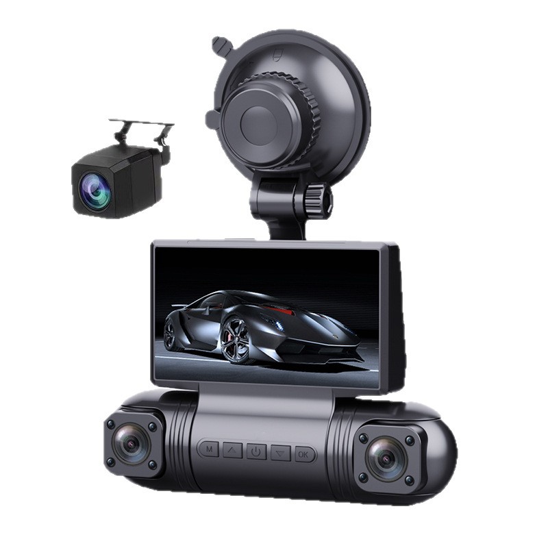 H49fcea5a922942e2b505e88a3a23eb1bY دوربین ثبت وقایع خودرو ۴ لنز M99PRO با نمایشگر ۳ اینچ