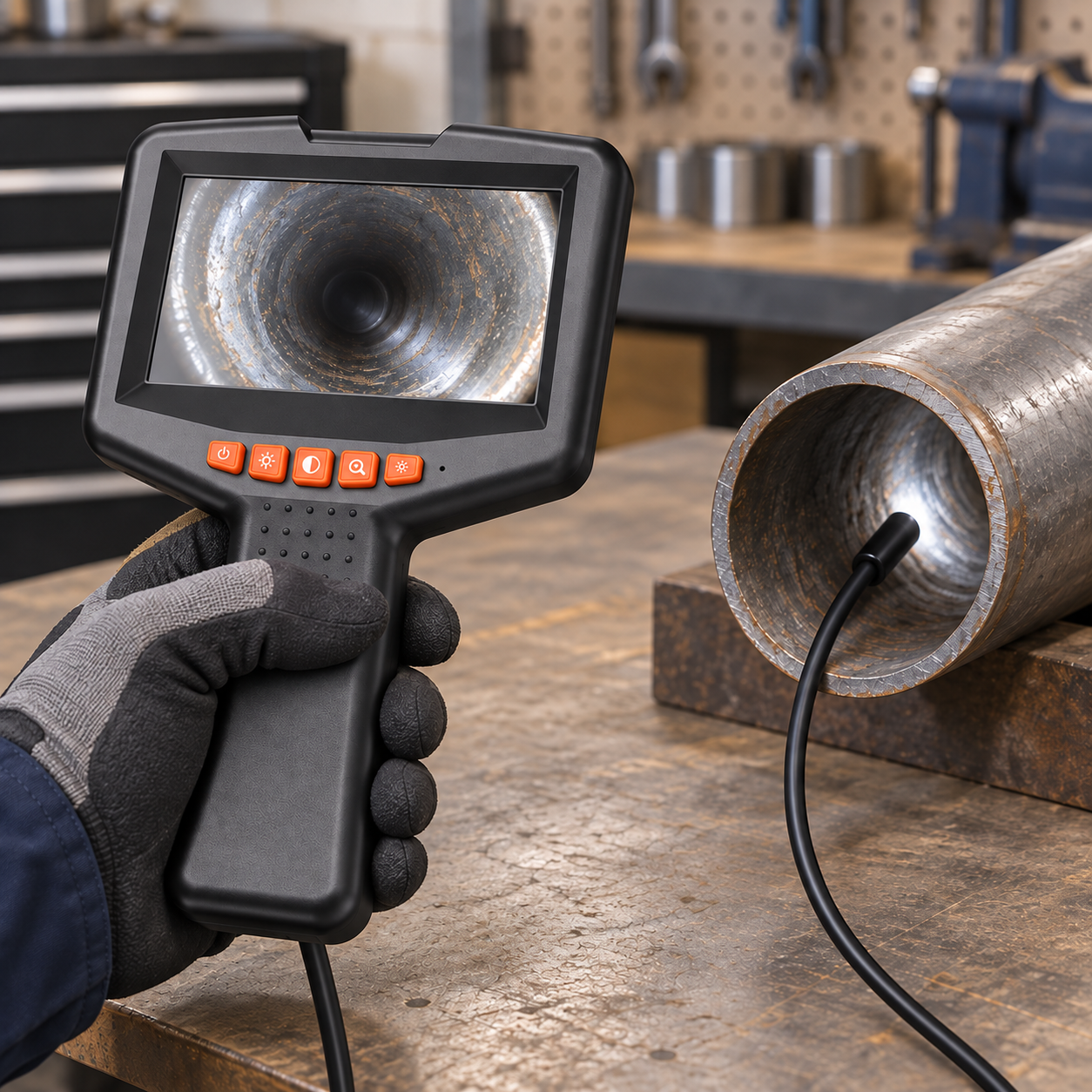 g41-03-pipe-inspection تصویرسازی استفاده از دوربین آندوسکوپی G41 برای بازرسی داخل لوله
